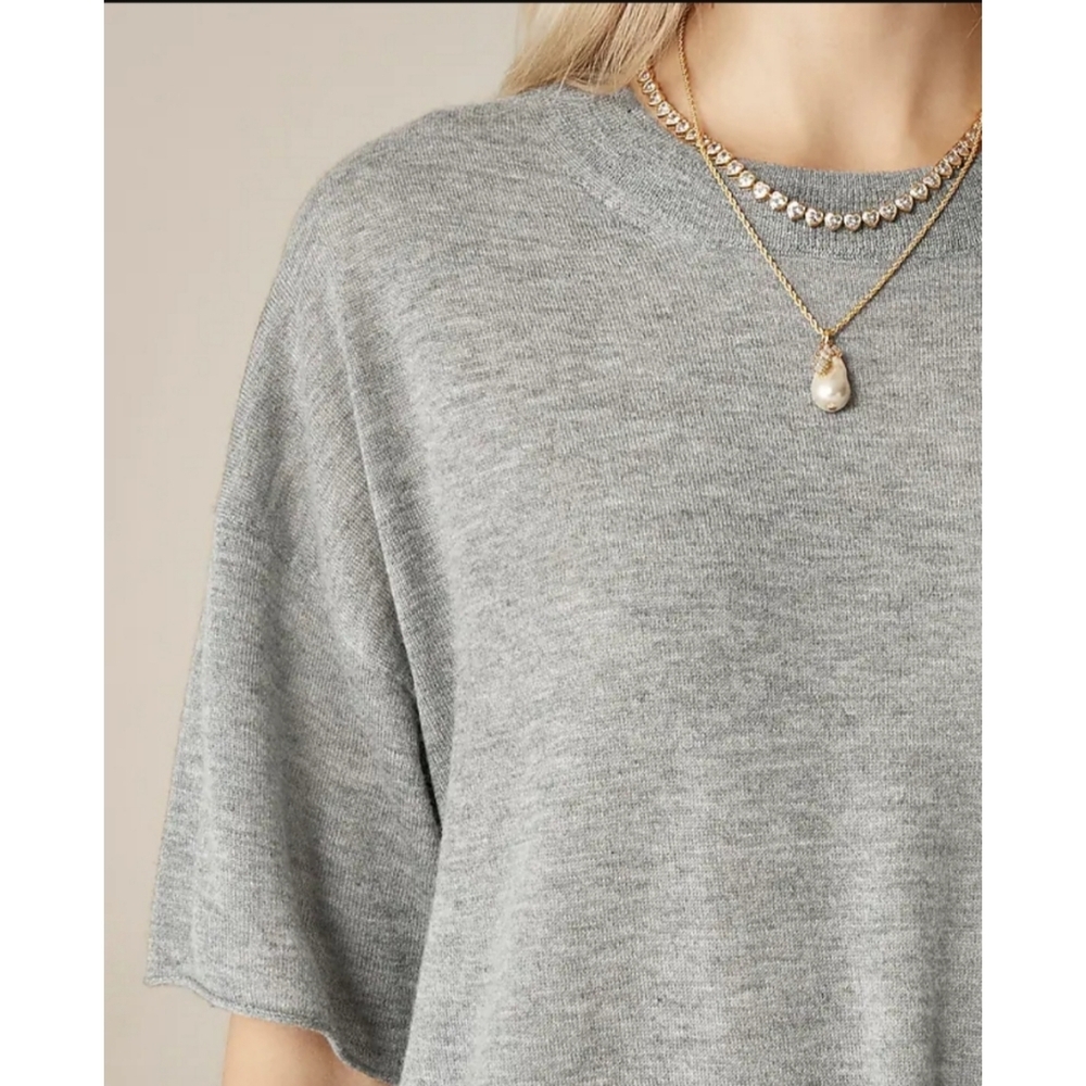 J.Crew Spring Street Featherweight Cashmere Relaxed T-Shirt - Picture 3 of 7
